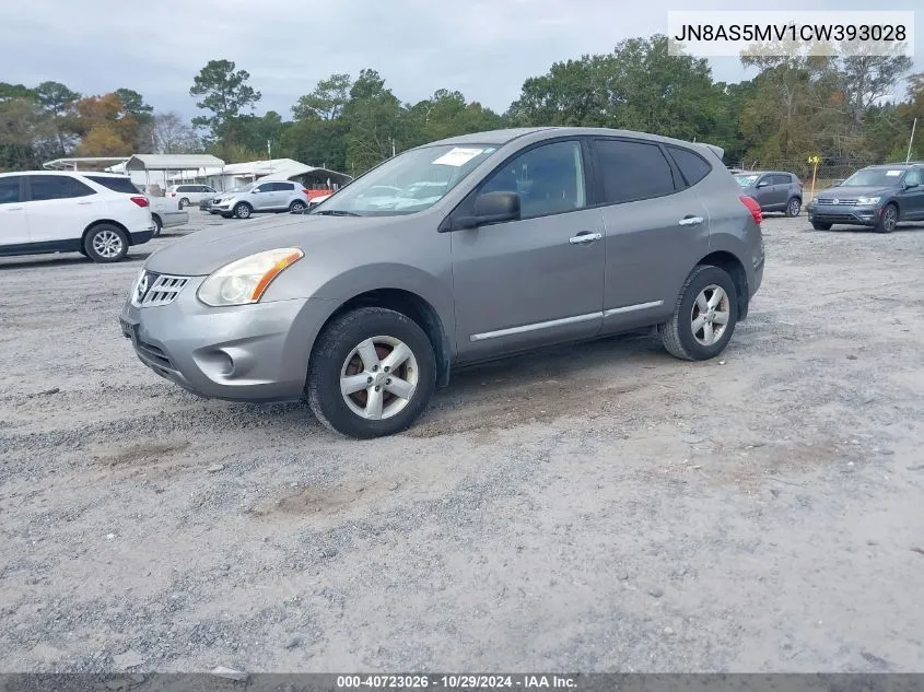 2012 Nissan Rogue S VIN: JN8AS5MV1CW393028 Lot: 40723026