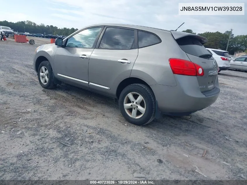 2012 Nissan Rogue S VIN: JN8AS5MV1CW393028 Lot: 40723026