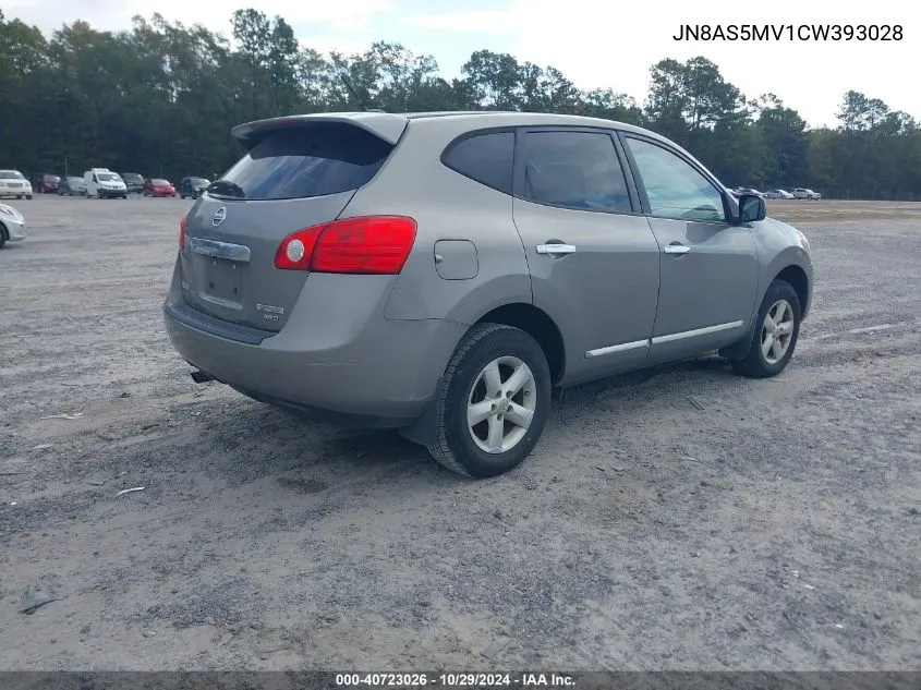 2012 Nissan Rogue S VIN: JN8AS5MV1CW393028 Lot: 40723026