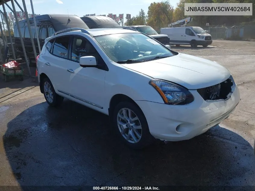 2012 Nissan Rogue Sv W/Sl Pkg VIN: JN8AS5MV5CW402684 Lot: 40726866