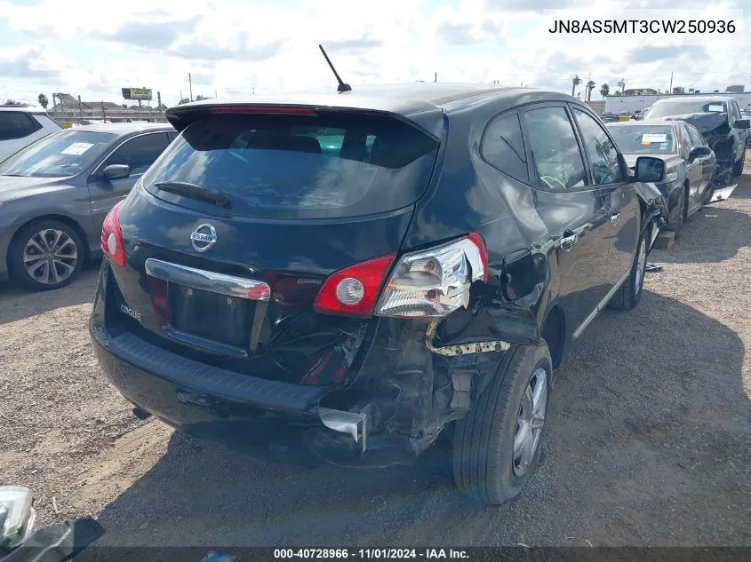 2012 Nissan Rogue S VIN: JN8AS5MT3CW250936 Lot: 40728966