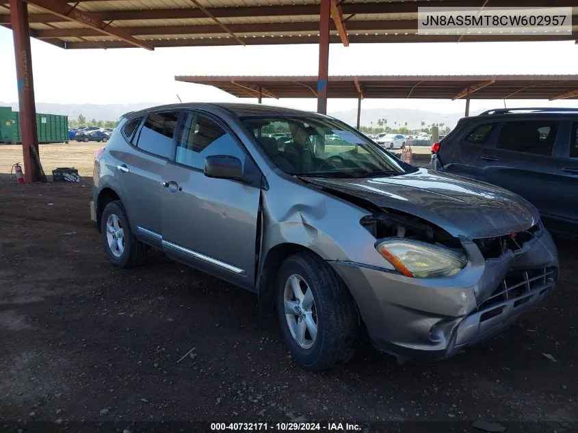 2012 Nissan Rogue S VIN: JN8AS5MT8CW602957 Lot: 40732171