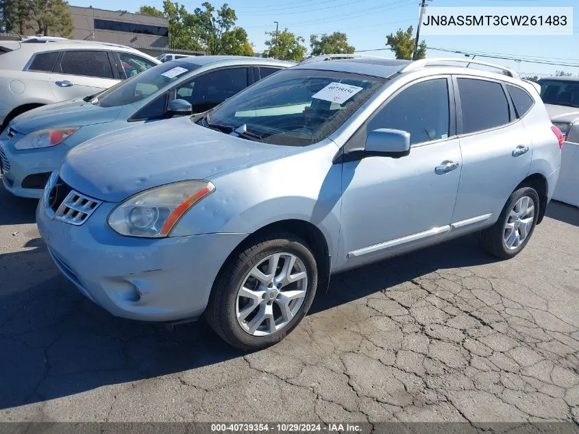 2012 Nissan Rogue Sv W/Sl Pkg VIN: JN8AS5MT3CW261483 Lot: 40739354