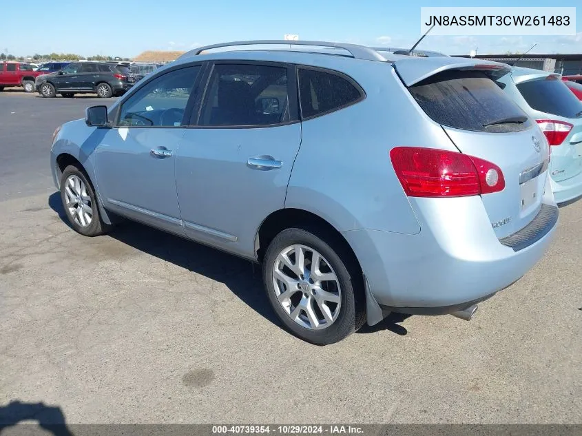 2012 Nissan Rogue Sv W/Sl Pkg VIN: JN8AS5MT3CW261483 Lot: 40739354