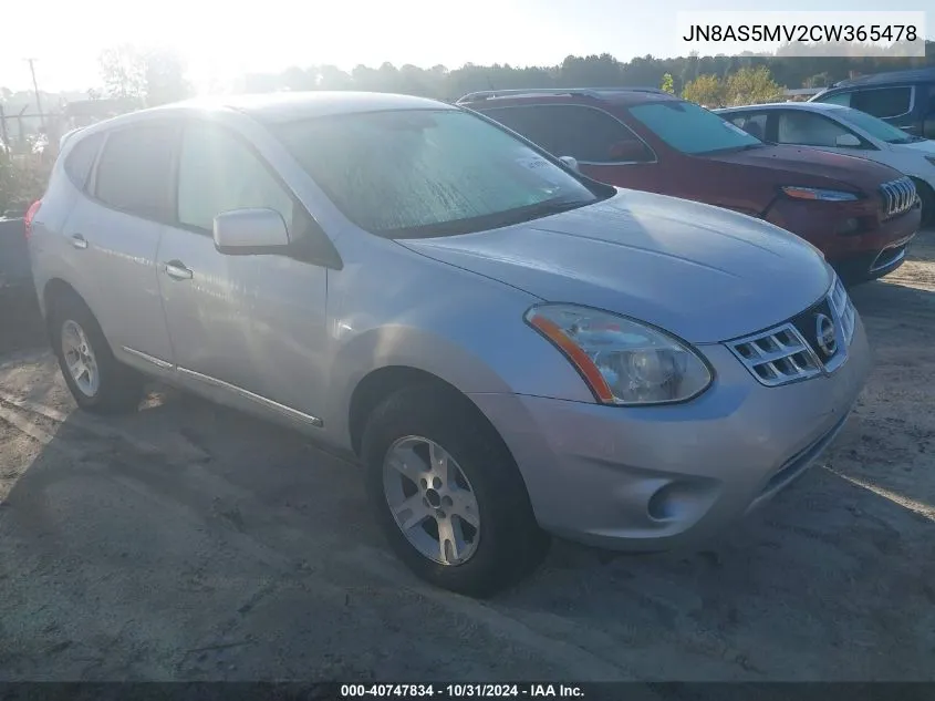 2012 Nissan Rogue Sv VIN: JN8AS5MV2CW365478 Lot: 40747834