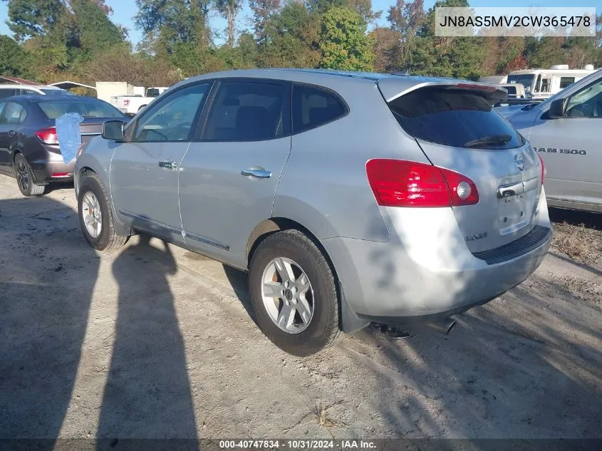 2012 Nissan Rogue Sv VIN: JN8AS5MV2CW365478 Lot: 40747834