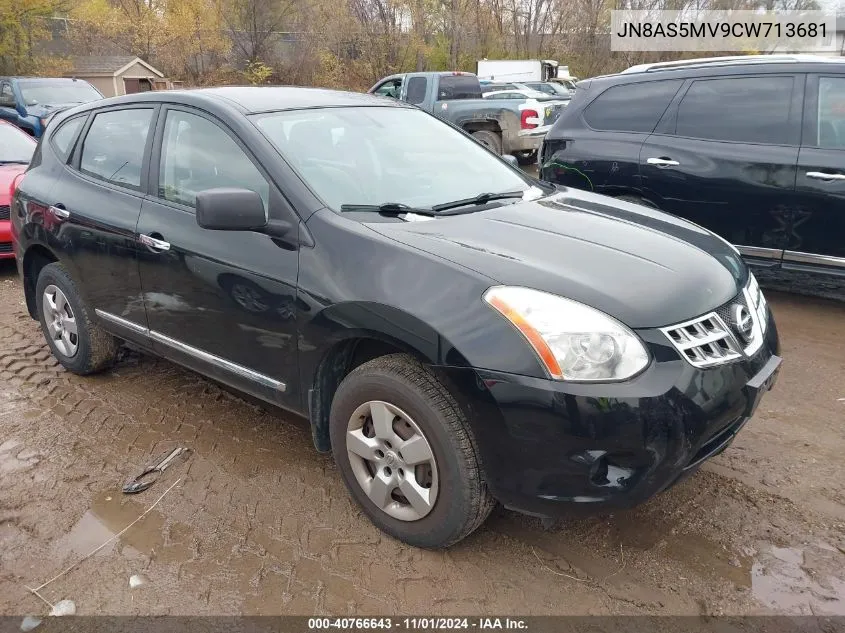 2012 Nissan Rogue S VIN: JN8AS5MV9CW713681 Lot: 40766643