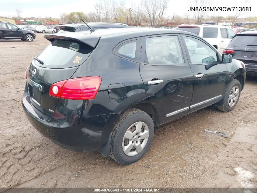 2012 Nissan Rogue S VIN: JN8AS5MV9CW713681 Lot: 40766643