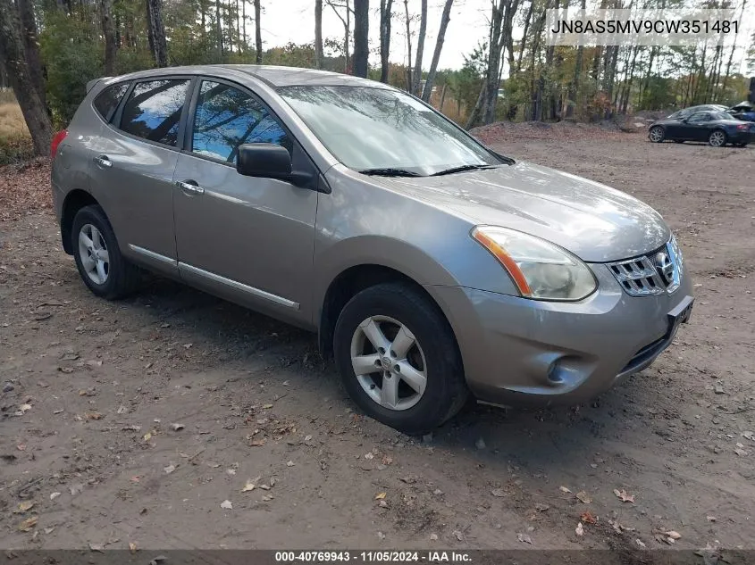 2012 Nissan Rogue S VIN: JN8AS5MV9CW351481 Lot: 40769943