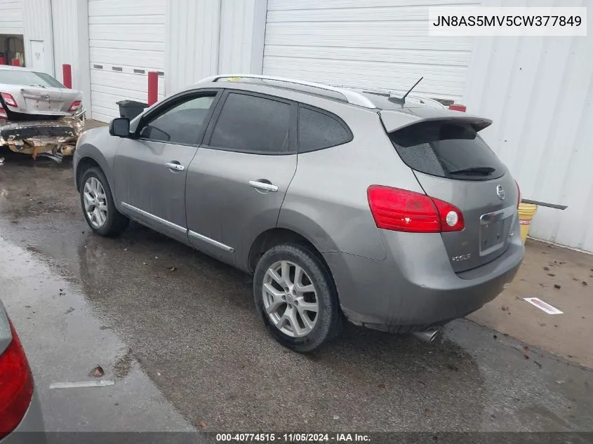 2012 Nissan Rogue Sv W/Sl Pkg VIN: JN8AS5MV5CW377849 Lot: 40774515