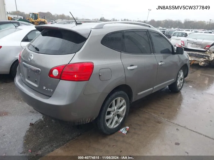 2012 Nissan Rogue Sv W/Sl Pkg VIN: JN8AS5MV5CW377849 Lot: 40774515