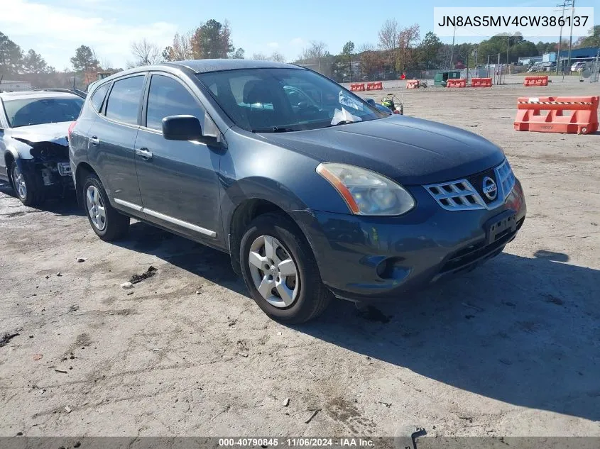 2012 Nissan Rogue S VIN: JN8AS5MV4CW386137 Lot: 40790845