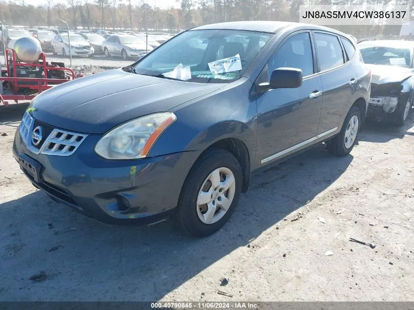 2012 Nissan Rogue S VIN: JN8AS5MV4CW386137 Lot: 40790845