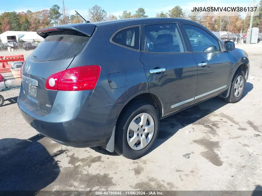 2012 Nissan Rogue S VIN: JN8AS5MV4CW386137 Lot: 40790845