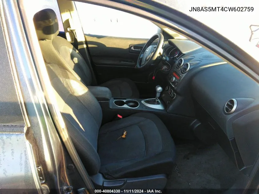 JN8AS5MT4CW602759 2012 Nissan Rogue S