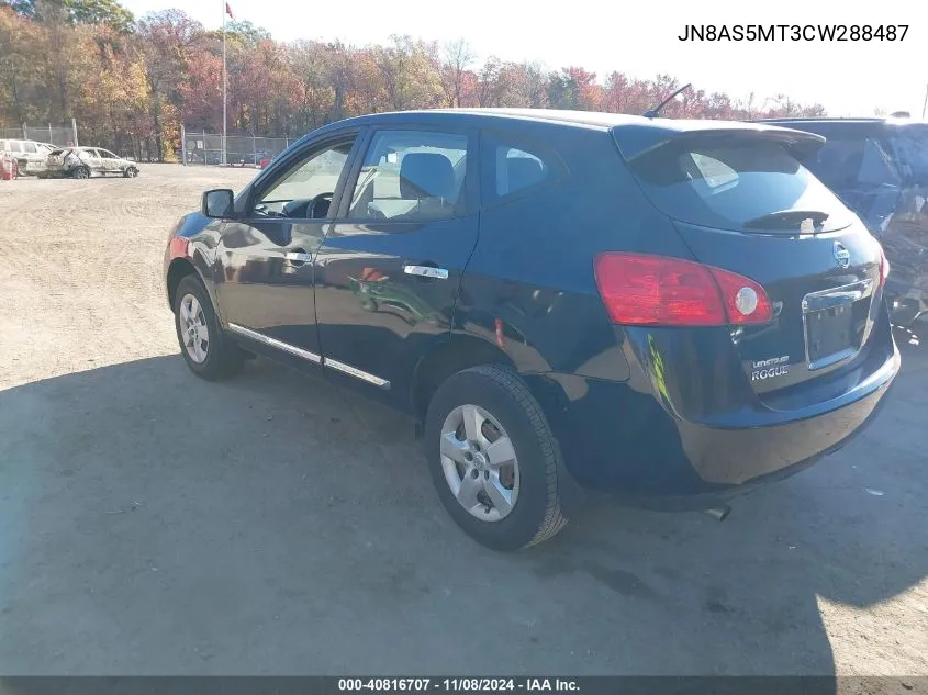 2012 Nissan Rogue S VIN: JN8AS5MT3CW288487 Lot: 40816707