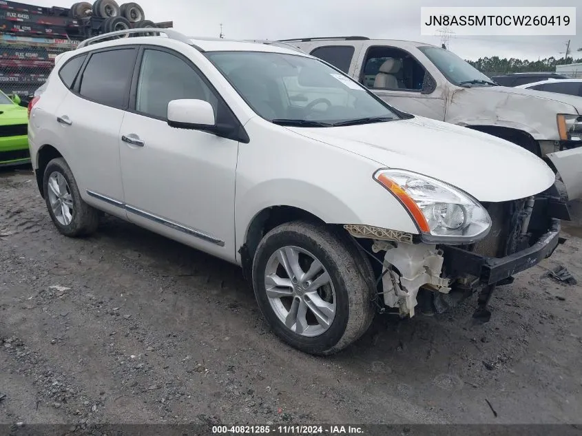 2012 Nissan Rogue Sv VIN: JN8AS5MT0CW260419 Lot: 40821285