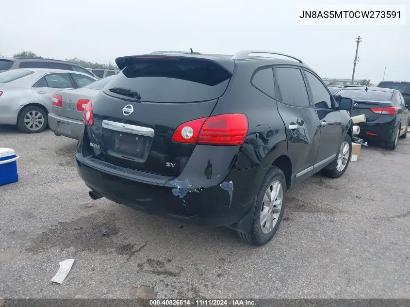 2012 Nissan Rogue Sv VIN: JN8AS5MT0CW273591 Lot: 40826514