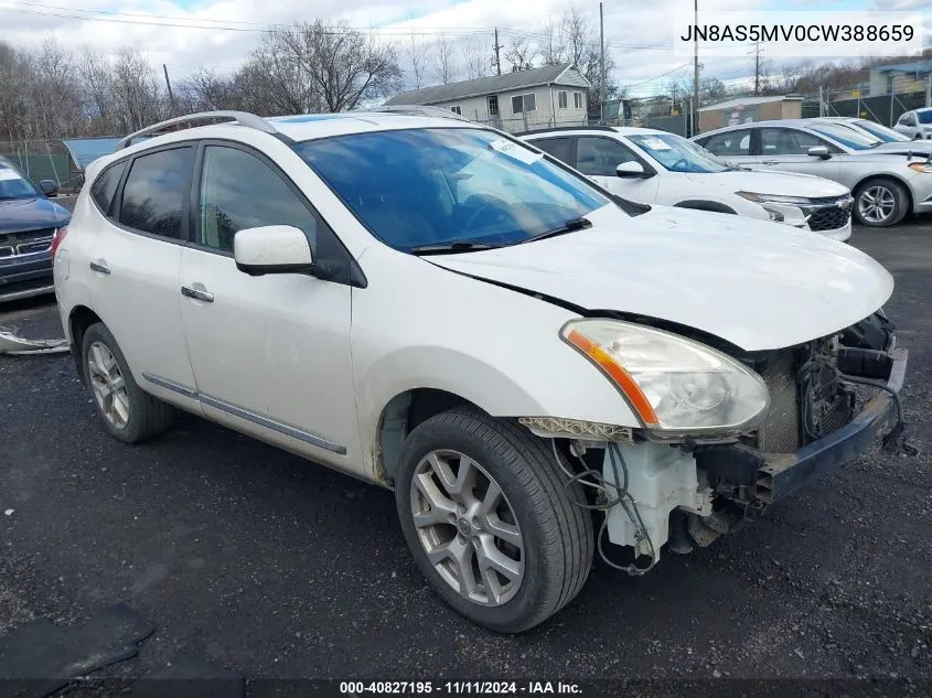 2012 Nissan Rogue Sv W/Sl Pkg VIN: JN8AS5MV0CW388659 Lot: 40827195