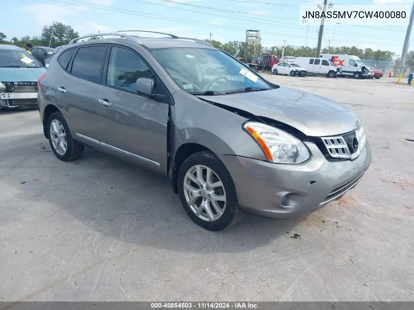 2012 Nissan Rogue Sv W/Sl Pkg VIN: JN8AS5MV7CW400080 Lot: 40854503