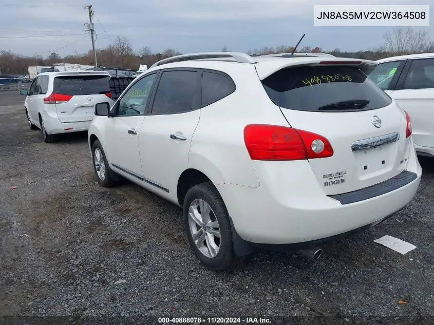 2012 Nissan Rogue Sv VIN: JN8AS5MV2CW364508 Lot: 40888078