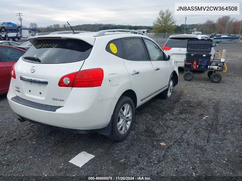 2012 Nissan Rogue Sv VIN: JN8AS5MV2CW364508 Lot: 40888078