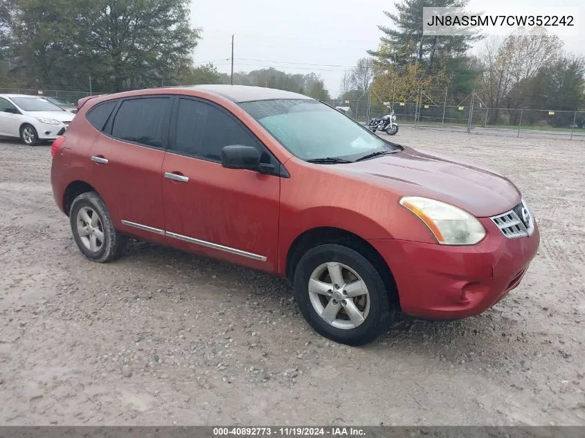 2012 Nissan Rogue S VIN: JN8AS5MV7CW352242 Lot: 40892773