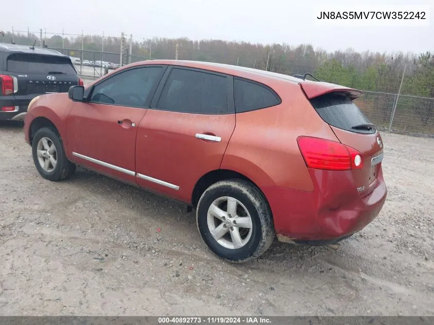 2012 Nissan Rogue S VIN: JN8AS5MV7CW352242 Lot: 40892773