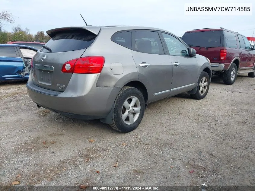 2012 Nissan Rogue S VIN: JN8AS5MV7CW714585 Lot: 40912778