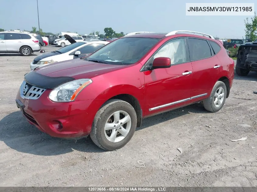 2013 Nissan Rogue S/Sv VIN: JN8AS5MV3DW121985 Lot: 12073655