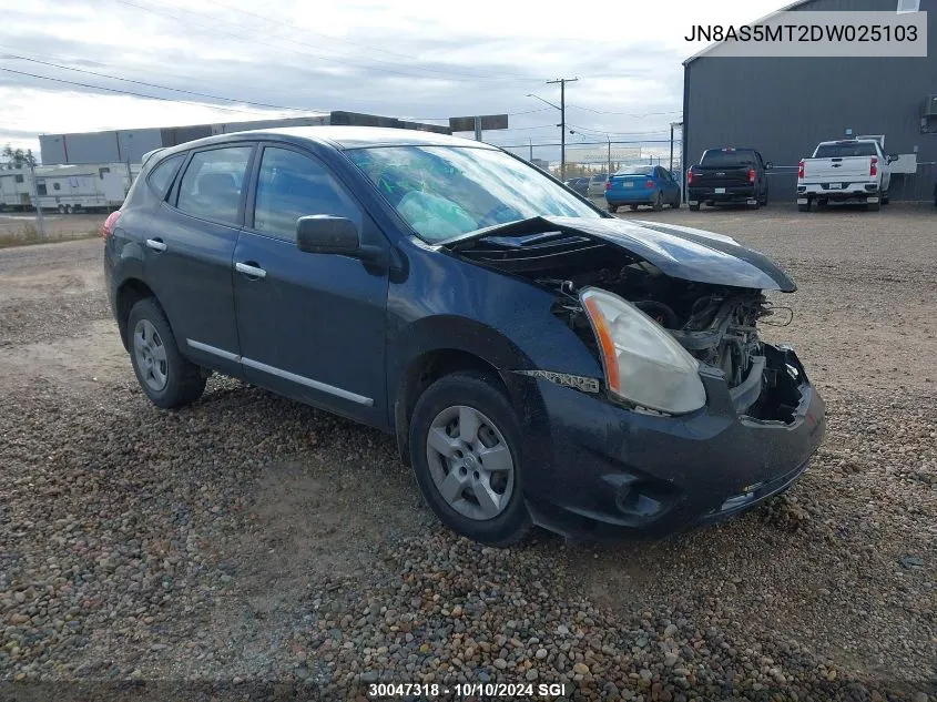 JN8AS5MT2DW025103 2013 Nissan Rogue S/Sv