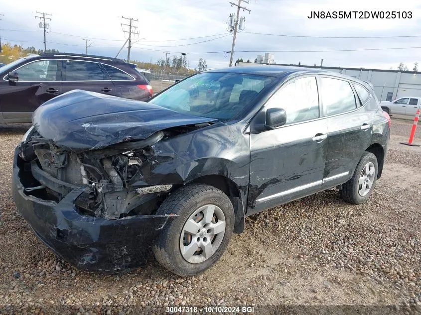 2013 Nissan Rogue S/Sv VIN: JN8AS5MT2DW025103 Lot: 30047318