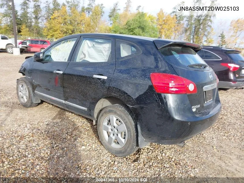 JN8AS5MT2DW025103 2013 Nissan Rogue S/Sv