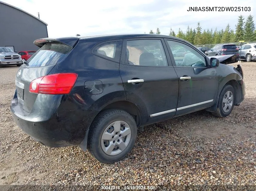 JN8AS5MT2DW025103 2013 Nissan Rogue S/Sv