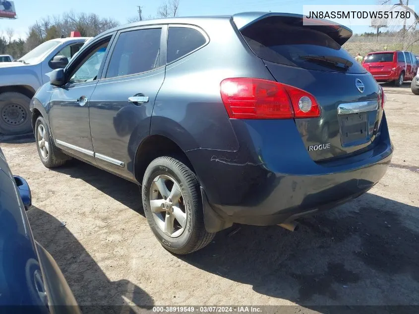 2013 Nissan Rogue S VIN: JN8AS5MT0DW551780 Lot: 38919549