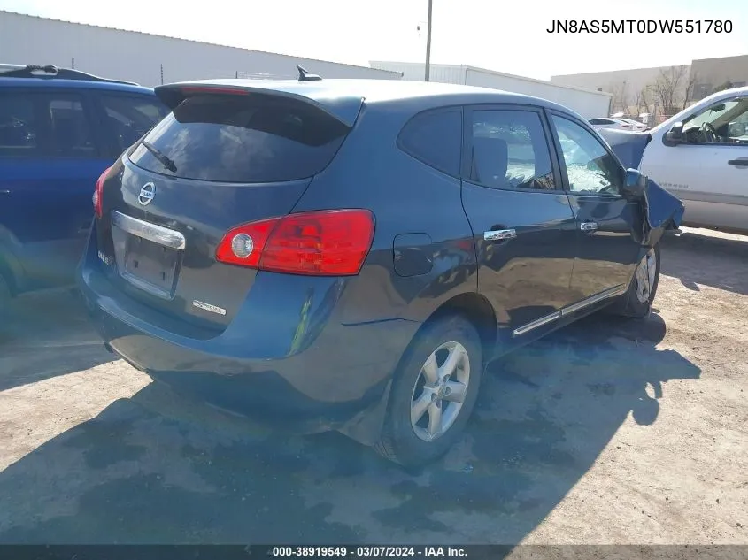 2013 Nissan Rogue S VIN: JN8AS5MT0DW551780 Lot: 38919549