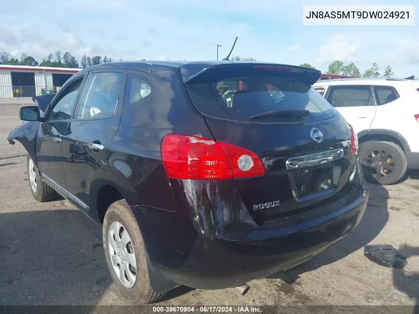 2013 Nissan Rogue S VIN: JN8AS5MT9DW024921 Lot: 39670904