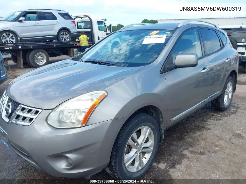 2013 Nissan Rogue Sv VIN: JN8AS5MV6DW600319 Lot: 39739868