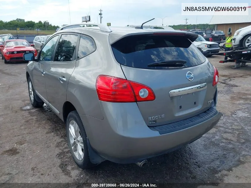 2013 Nissan Rogue Sv VIN: JN8AS5MV6DW600319 Lot: 39739868