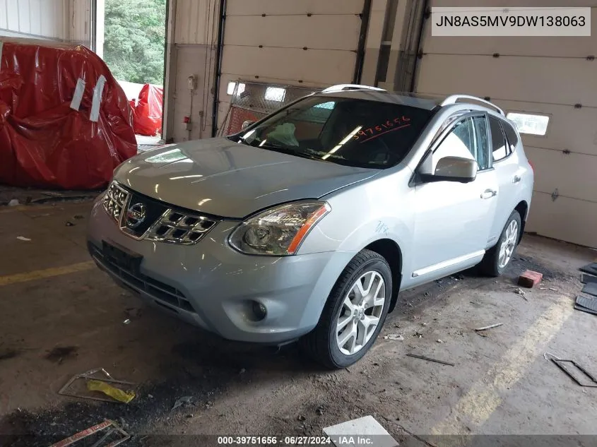 2013 Nissan Rogue Sv W/Sl Pkg VIN: JN8AS5MV9DW138063 Lot: 39751656