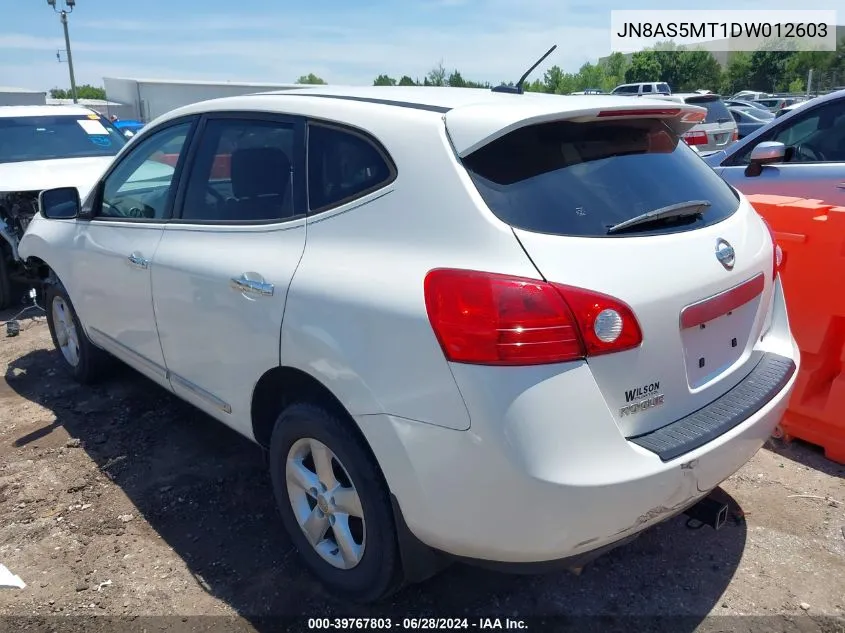 2013 Nissan Rogue S VIN: JN8AS5MT1DW012603 Lot: 39767803