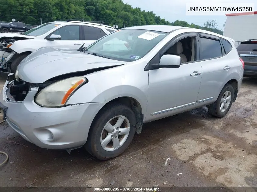 2013 Nissan Rogue S VIN: JN8AS5MV1DW645250 Lot: 39806295