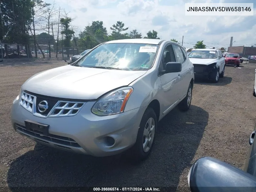 2013 Nissan Rogue S VIN: JN8AS5MV5DW658146 Lot: 39886574