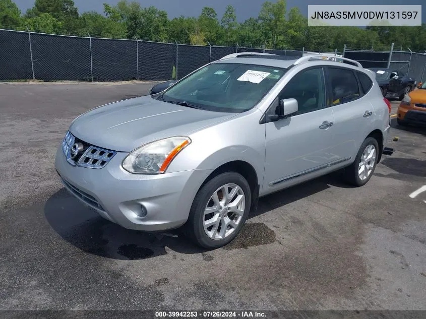 2013 Nissan Rogue Sv W/Sl Pkg VIN: JN8AS5MV0DW131597 Lot: 39942253