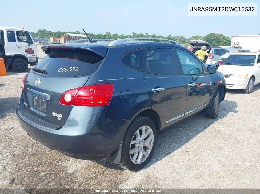 2013 Nissan Rogue Sv W/Sl Pkg VIN: JN8AS5MT2DW016532 Lot: 40066545