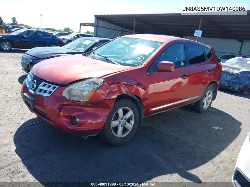 2013 Nissan Rogue S/Sv VIN: JN8AS5MV1DW140986 Lot: 40091999