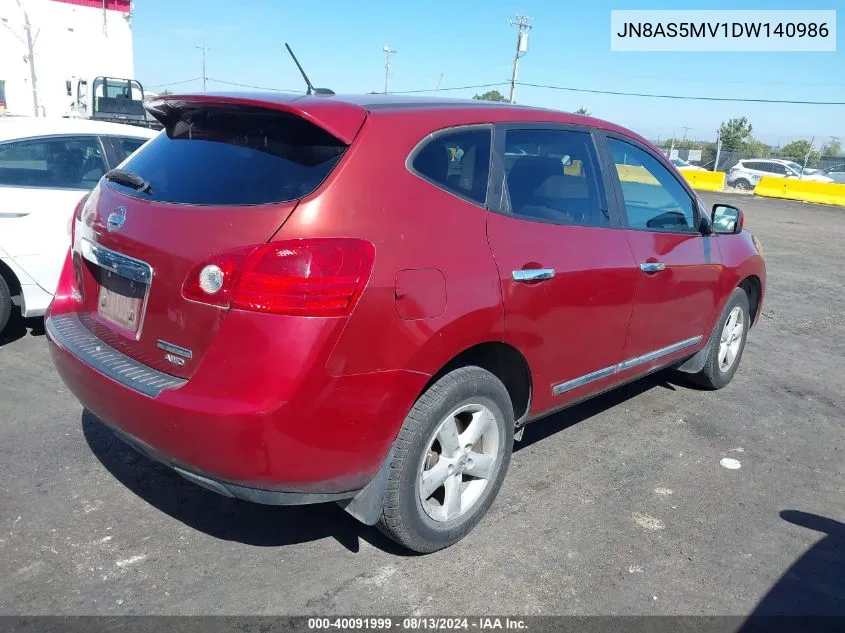 2013 Nissan Rogue S/Sv VIN: JN8AS5MV1DW140986 Lot: 40091999