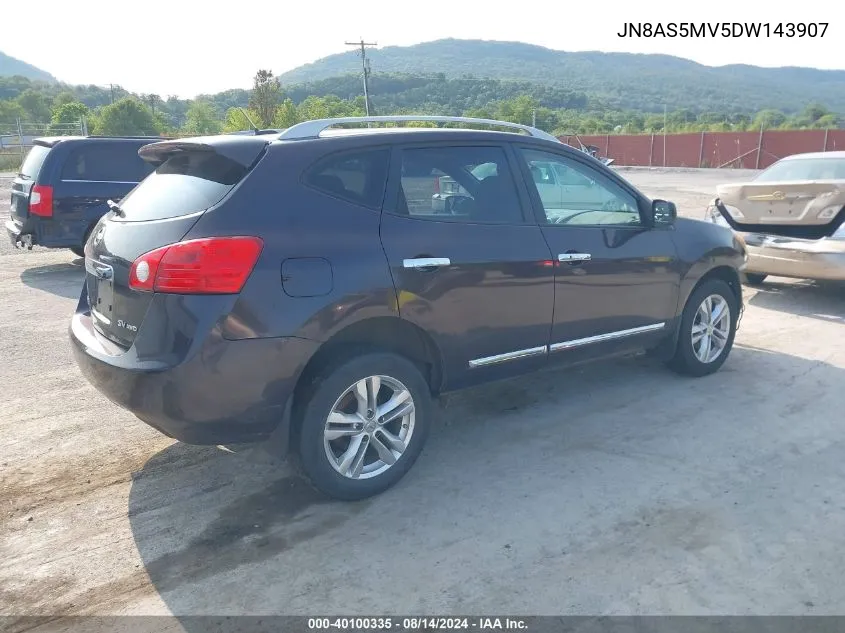 2013 Nissan Rogue Sv VIN: JN8AS5MV5DW143907 Lot: 40100335