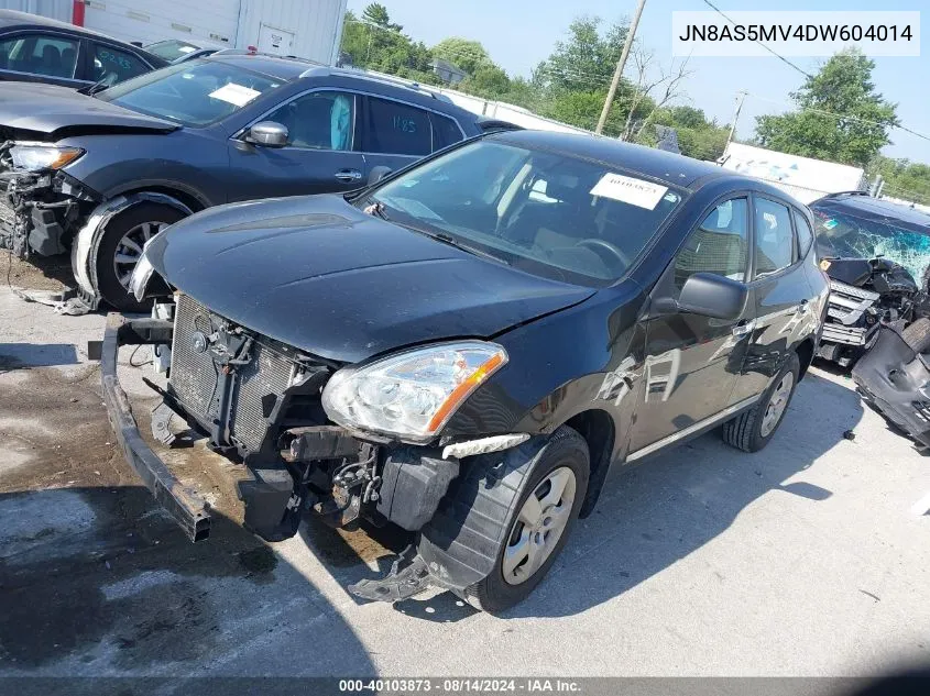 2013 Nissan Rogue S VIN: JN8AS5MV4DW604014 Lot: 40103873