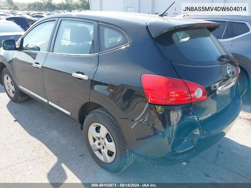 2013 Nissan Rogue S VIN: JN8AS5MV4DW604014 Lot: 40103873